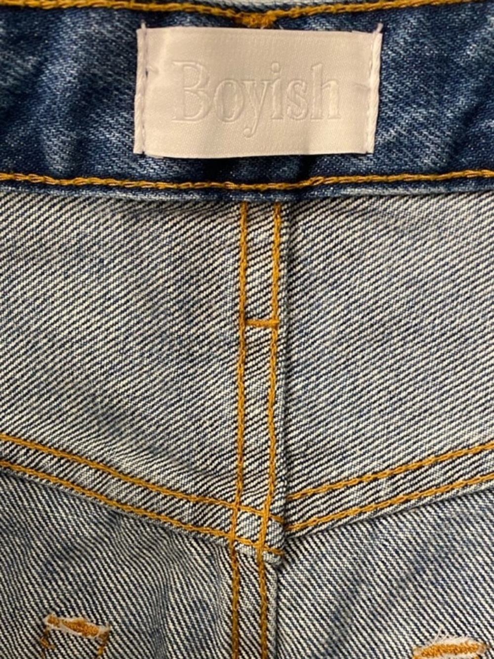 Boyish jeans Light Blue Washed distressed Denim Skirt 25 - Picture 6 of 12